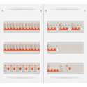 3 fase bedrijfsverdeler 63A met 24 licht groepen en 4 krachtgroepen