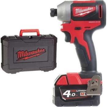 Milwaukee M18 CBLID-402C 18V Li-Ion accu slagschroevendraaier set (2x 4.0Ah accu) in koffer - koolborstelloos