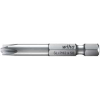 Wiha Bit Professional 1/4" Sl/ph2 X 50 Mm Staal Zilver