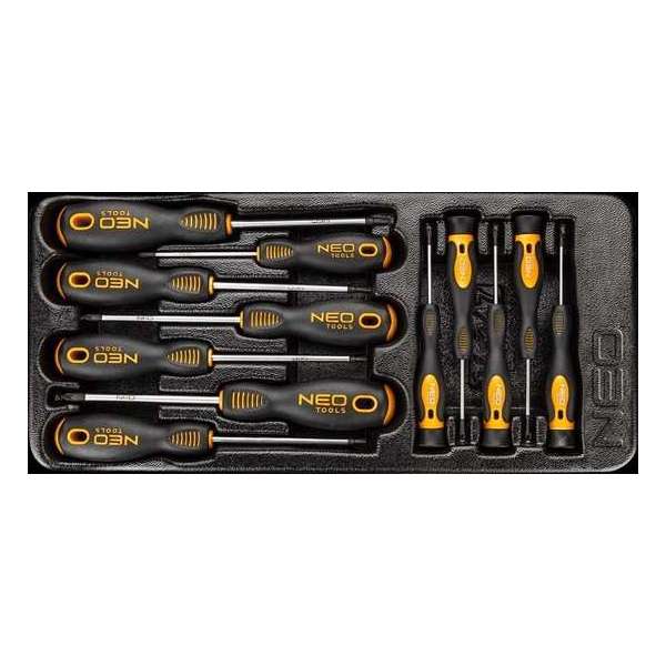 NEO schroevendraaierset 12 delig pz-torx, precisie serie, inleglade, pz0