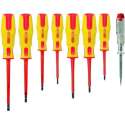 KS Tools schroevendraaier set sleufkop. voltage tester (8 stuks)