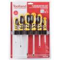 Toolland Schroevendraaierset Staal/rubber Zwart/geel 6-delig