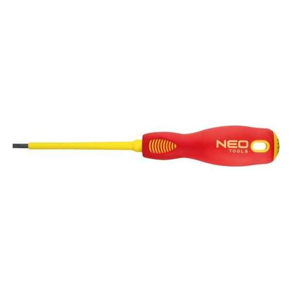 Neo Tools Schroevendraaier 3,0x100mm 1000v Magnetisch CRMO Staal Pro Grip TUV M+T