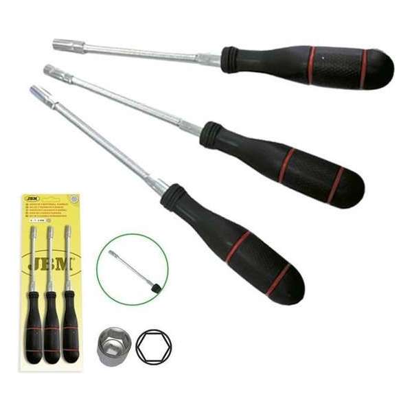 JBM Tools | Set van 3 flexible schroevend-raaiers