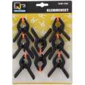 8x Hobby lijmklemmen/veerklemmen 5 cm - Hobby/klusbenodigdheden - Marktkraamklemmen 8 stu