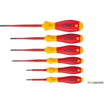 Wiha 3251TRK6 6-delige SoftFinish Electric Slimfix VDE Schroevendraaierset - Torx Tamper Resistant