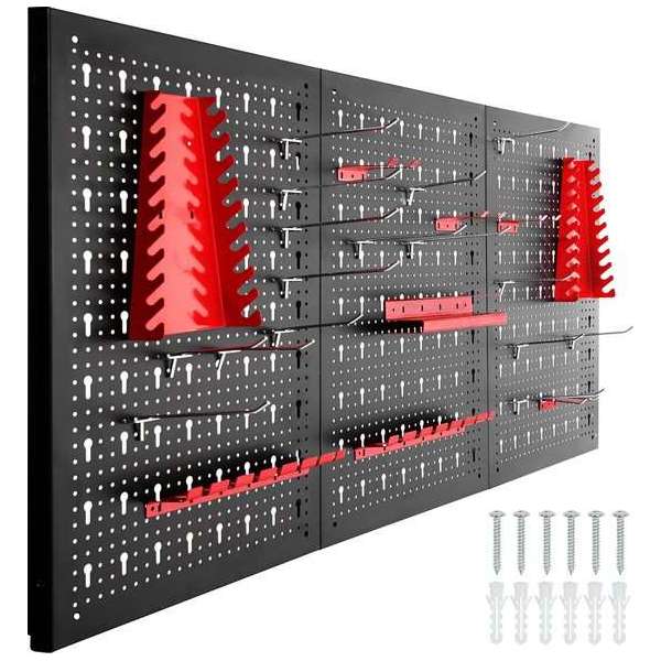 tectake - Gereedschapswand met 25 haken en houders - 403559