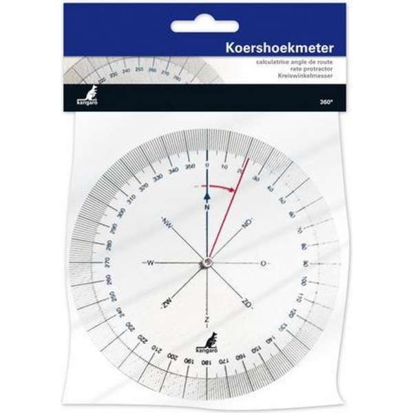 Kangaro Koershoekmeter 126mm - 360 graden - 2 draaibare schijven - Kunststof