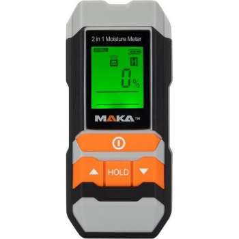 Maka 2 in 1 digitale vochtmeter - Verlicht LCD scherm - Hygrometer