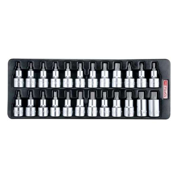 Inleg plastic 1/2 aandrijving ph, inbus, torx en spline bits