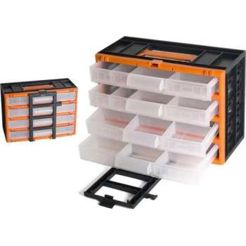 Gerimport Gereedschapskoffer Organizer 31 X 16 X 22 Cm Zwart