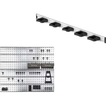 Raaco Super Clip Set - Opbergsysteem met Toolflex Aluminium Rail met 5 Gereedschapshouders