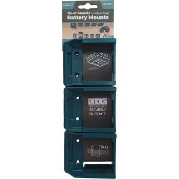 StealthMounts BM-MK40-BLU-6 Accuhouder voor Makita 40V XGT - Blauw - 6-pack