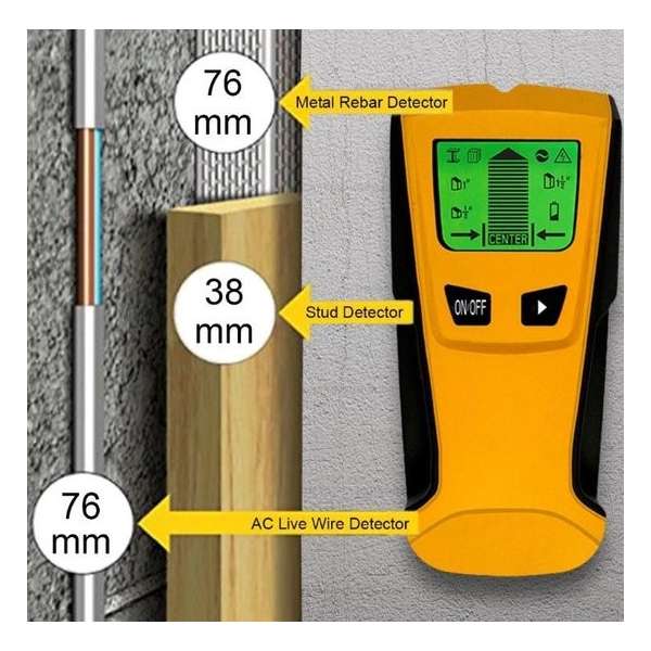 Repus digitaal leidingzoeker - detectie apparaat - detector - 3 in 1 Detector voor Muren