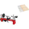 Holzmann D300F Houtdraaibank Pro Set met Silverline 8-delige Houtdraaibeitelset