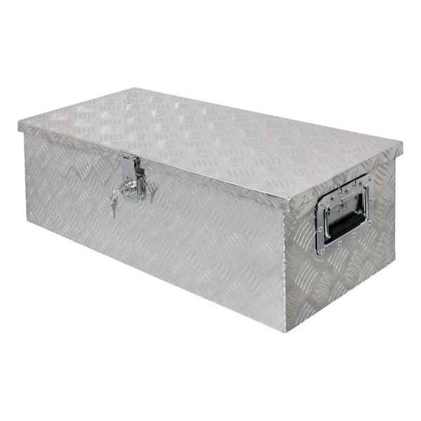 Aluminium gereedschapskist, 76,5 x 33,5 x 24,5 cm, 58 liter, afsluitbaar