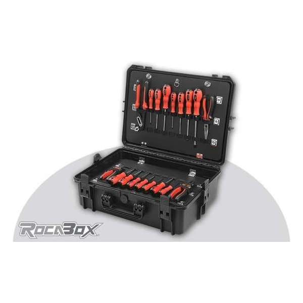 Rocabox - Gereedschaps koffer - Waterdicht IP67 - Zwart - RW-5035-19-BT - Gereedschap houder