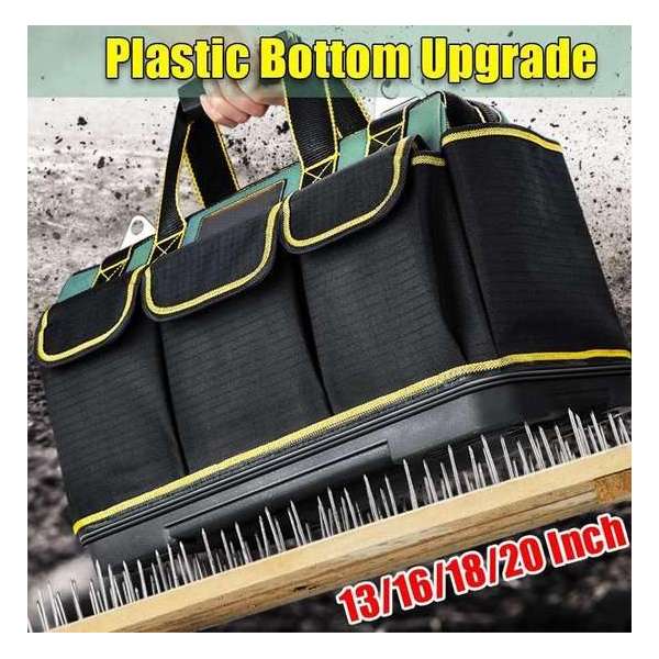 Upgrade Gereedschapstas 20 inch Elektricien Tas Multifunctionele 1680D Oxford Doek Duty Waterdichte Opslag Toolkit Tas