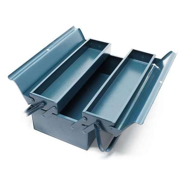 Gereedschapskist  420 x 200 x 160 mm met 3 compartmenten en handvat