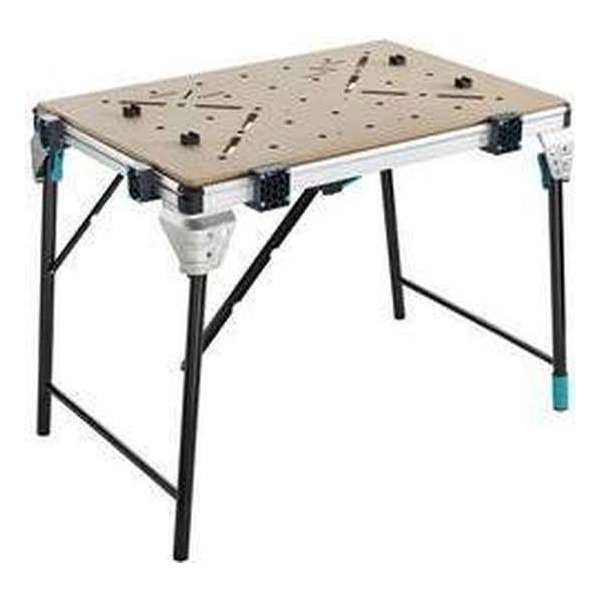 Wolfcraft 6909000 MASTER work 1600 mobiele werktafel 21 kg Zwart, Zilver