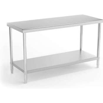 Royal Catering Roestvrij stalen werktafel - 150 x 60 cm - 230 kg laadvermogen