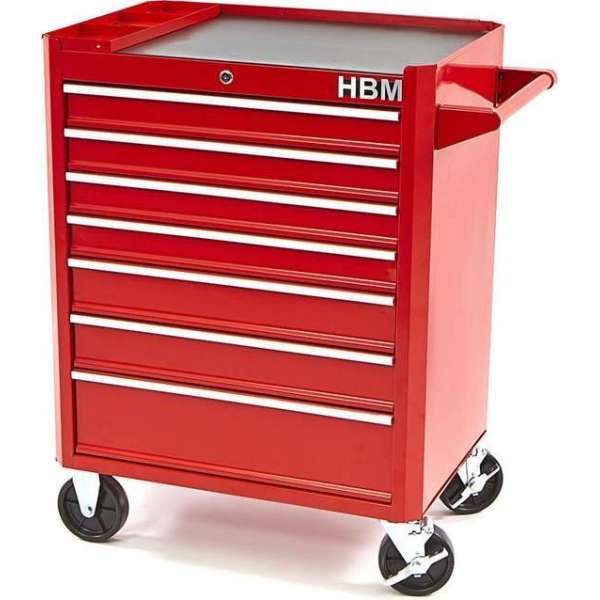 HBM 7 laden gereedschapswagen ROOD