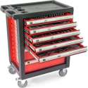 HBM 196 Delige Premium Gevulde gereedschapswagen - ROOD