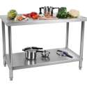 Royal Catering Werktafel – rvs werktafel - 120 x 70 cm - 143 kg capaciteit