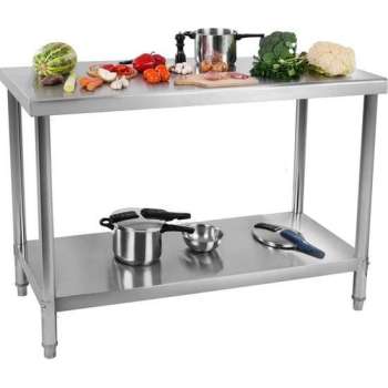 Royal Catering Werktafel – rvs werktafel - 120 x 70 cm - 143 kg capaciteit