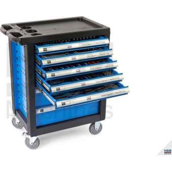 HBM 196-delige PREMIUM gereedschapswagen BLAUW