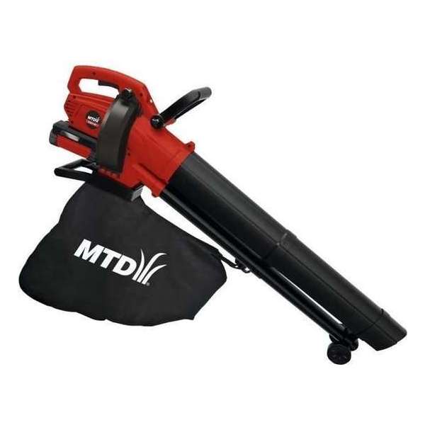 MTD Vacuümblazer batterij 36v 550w 4ah luchtsnelheid 76.6 m / s stroom 223 m3 / h 2 snelheden batterij en optionele lader