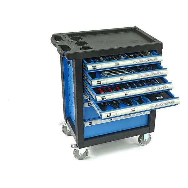 HBM 154-delige PREMIUM gereedschapswagen BLAUW