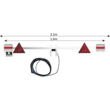 JBM Tools | Telescopische panel voor aanhangwagens 1,4-2.1m /kabel 6 m