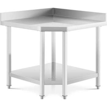 Royal Catering Roestvrij staal hoektafel- 90 x 70 cm - 300 kg capaciteit