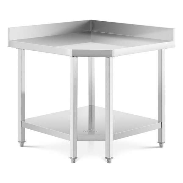 Royal Catering Roestvrij staal hoektafel- 90 x 70 cm - 300 kg capaciteit