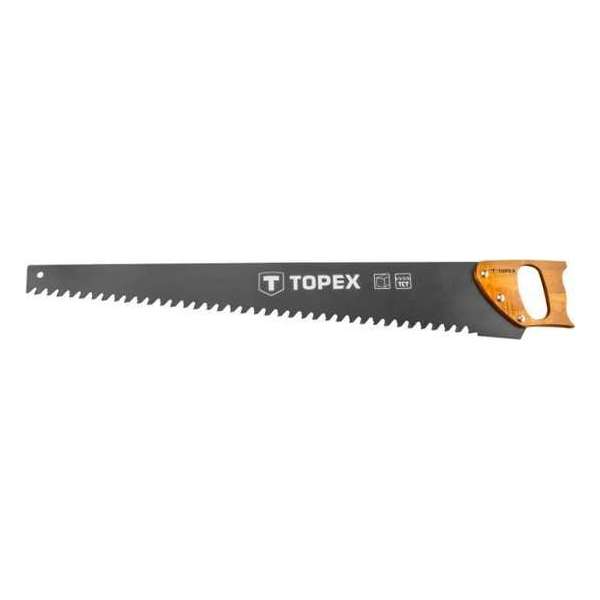 Topex Gasbeton Zaag 800mm 1,5mm TCT Houten Handvat Met Beschermhoes