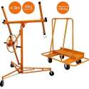 Drywall Lifter Hoist 16ft & Plaster Board Trolley