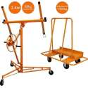 Drywall Lifter Hoist 11ft & Plaster Board Trolley