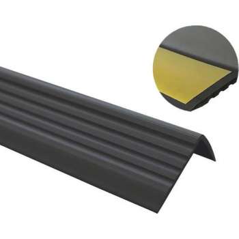 PVC -ANTISLIP TRAPPROFIEL -ZELFKLEVEND ZWART P2ND 41X25 mm X 110 cm X (set van15 stuks )