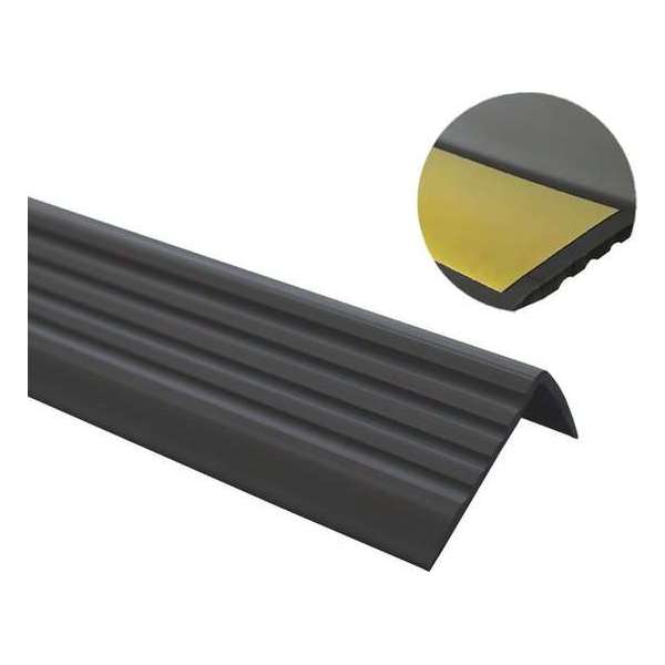 PVC -ANTISLIP TRAPPROFIEL -ZELFKLEVEND ZWART P2ND 41X25 mm X 110 cm X (set van15 stuks )