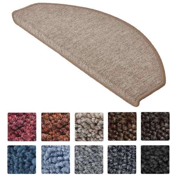 Beautissu Trapmatten ProStair XXL - 15 stuks - 65x28 cm - trapmat zelfklevend afgerond - sand