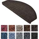 Beautissu Trapmatten ProStair XXL - 15 stuks - 65x28 cm - trapmat zelfklevend afgerond - donker bruin