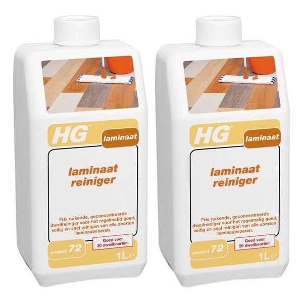 HG Laminaatreiniger Zonder Glans Reiniger - 1000 ml - 2 Stuks !