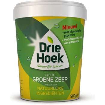 Driehoek Zachte Groene Zeep - 3 x 900 gram - 99 % biologisch afbreekbaar