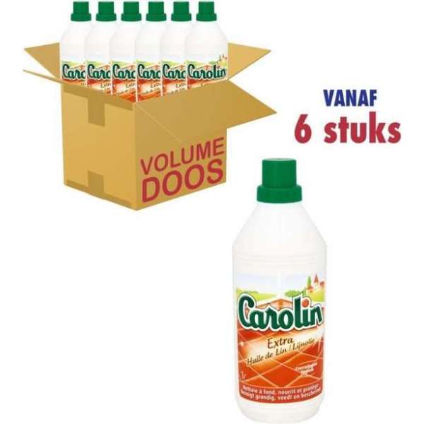 Carolin Vloerreiniger - Extra Lijnolie - 6 x 1L - Voordeelverpakking