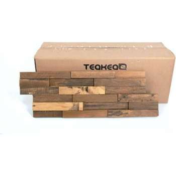 1 Doos Teak plakhout | Rustiek | 18x49.5x2