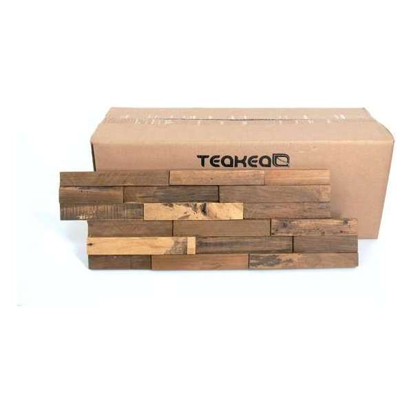 1 Doos Teak plakhout | Rustiek | 18x49.5x2