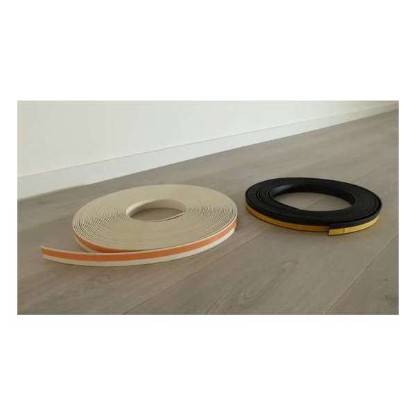 Flexplint - Flexibele PVC plakplint - Wit (RAL9016) - 5 meter