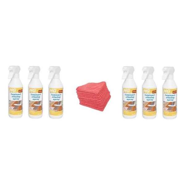 HG laminaat alledag spray (HG product 71) Doos 6 Stuks + 10 Microvezeldoeken