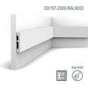 Orac Decor DX157-2300 Vloerplint| Afgelakt RAL9003 | L 230 x H 6,6 x B 1,3 cm